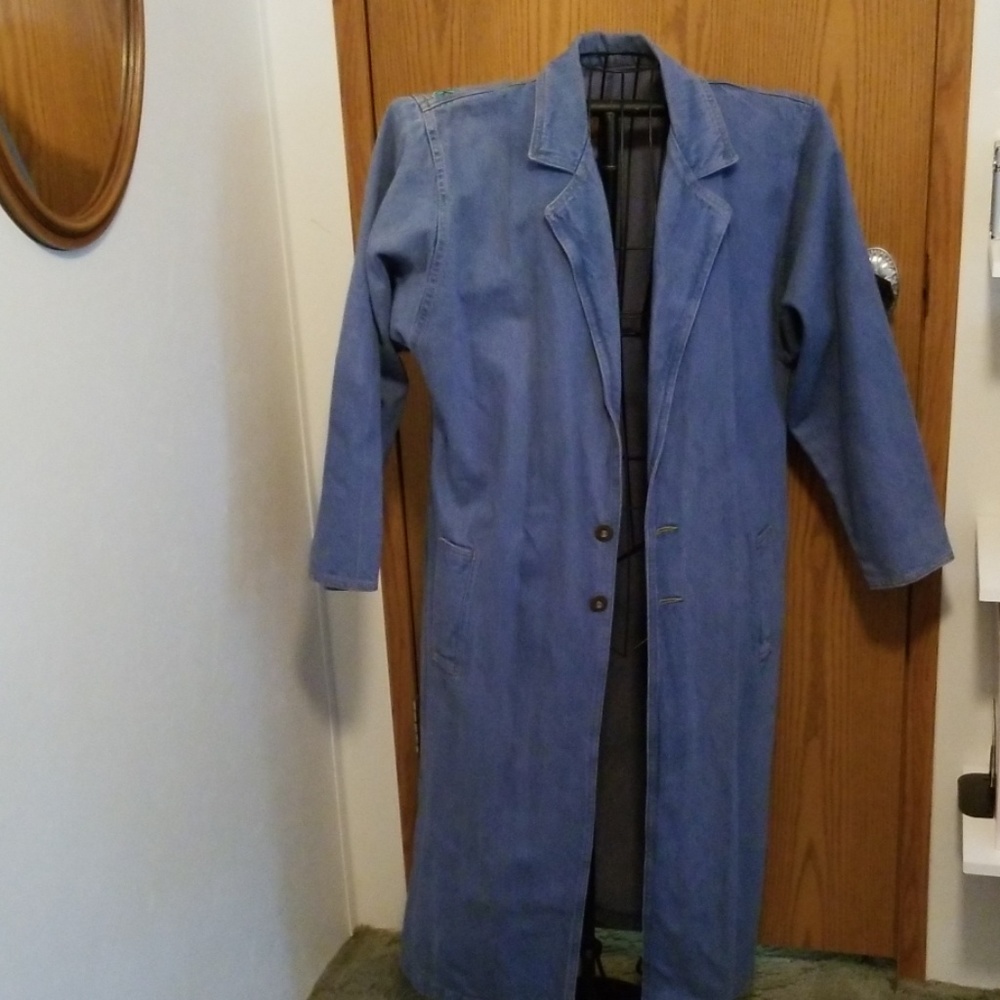 Women's  Denim Duster Jacket Coat